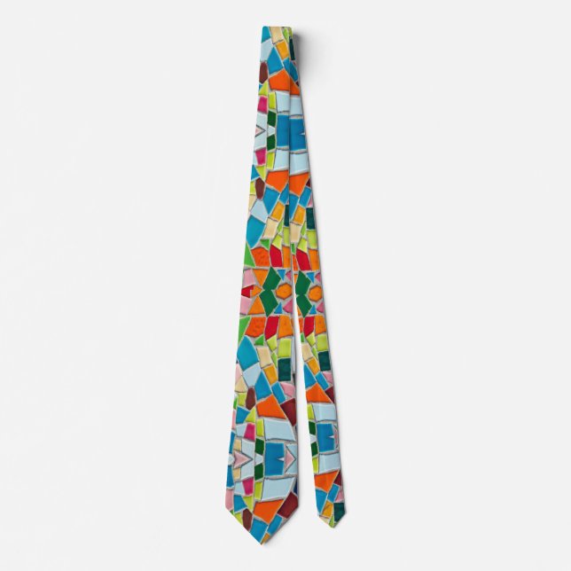Trending FunkyTerrazzo Colorful Neck Tie Slips (Framsida)