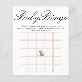 Trending Giraffe Baby Shower Bingo Papprare Lakan