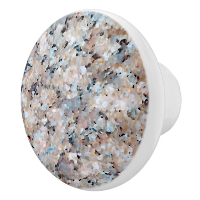 Trending Grått Mauve Rosa Marble Granite Mönster Knopp (Höger)
