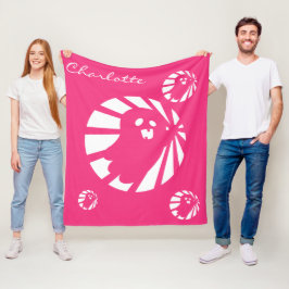 Trending Halloween Cute Rosa and White Ghost Fleecefilt