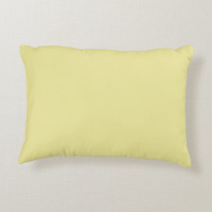 Trending Hue för Butter Pastel Gult Solid Färg 2 Prydnadskudde