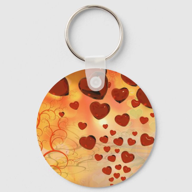 Trending kärlek hjärtan, tillbehör. Valentines day Nyckelring (Framsida)