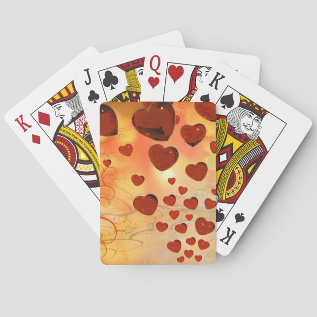 Trending kärlek hjärtan, tillbehör. Valentines day Spel Kort (Baksidan)