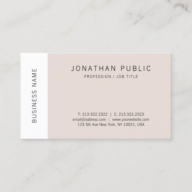Trending Modern Elegant Simple Design Template Visitkort (Framsida)