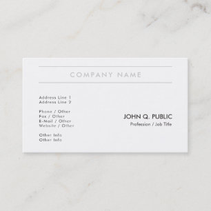Trending Modern Kreativ Simple Plain Company Visitkort