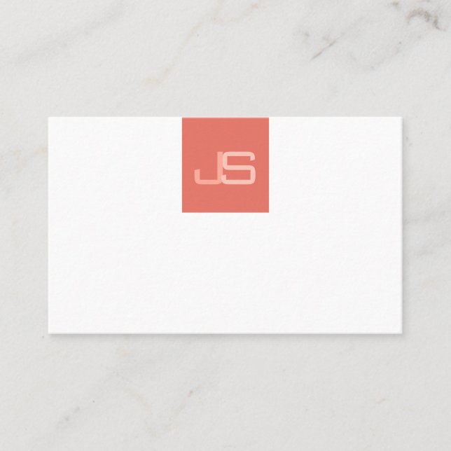 Trending Modern Monogram Elegant Template Visitkort (Framsida)