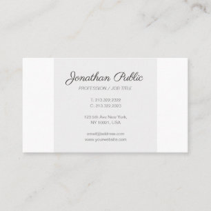 Trending Modern Simple Chic Plain Professionell Visitkort