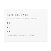 Trending Modern White Guld Bröllop spara datum