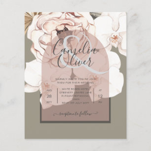Trending MOSS BRÖLLOP Sage Dusty Rosa Flygblad