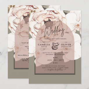 Trending MOSS BRÖLLOP Sage Dusty Rosa Inbjudningar