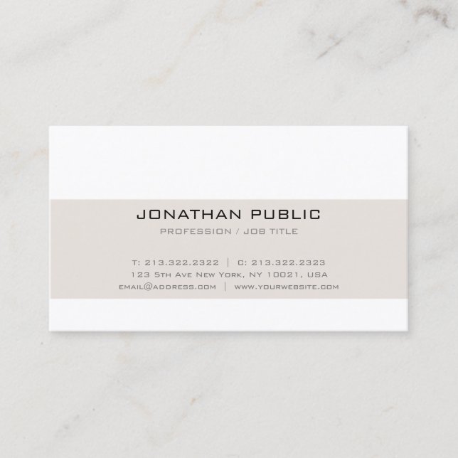 Trending Professionell Simple Kreativ Modern Plain Visitkort (Framsida)