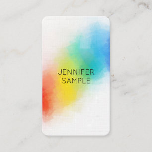 Trending Rainbow Färg Elegant Template Modern Visitkort