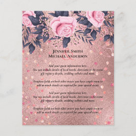 Trending ROSEGOLD Bröllop Rosa Navy Metallic