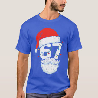 Trending Si Seven Meme Christmas 67 Santa Face Men T Shirt
