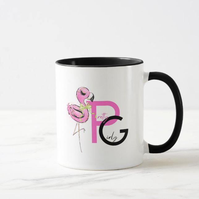 Trending Söt Girly Mode Decor Gifts Flamingo Mugg (Höger)