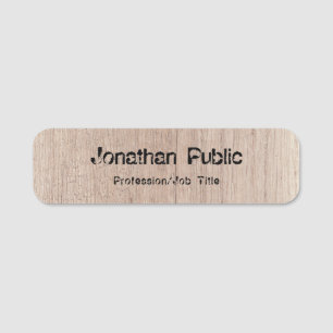 Trending-Wood-look Distress-textmall Namnbricka