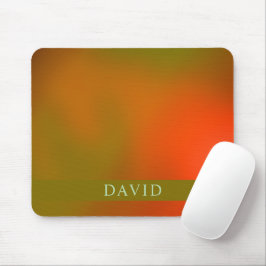 Trendy Abstract Green and Orange Mouse Mat Musmatta