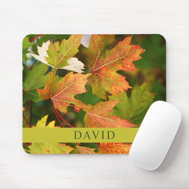 Trendy Autumn Leaves Mouse Mat Musmatta (Med mus)