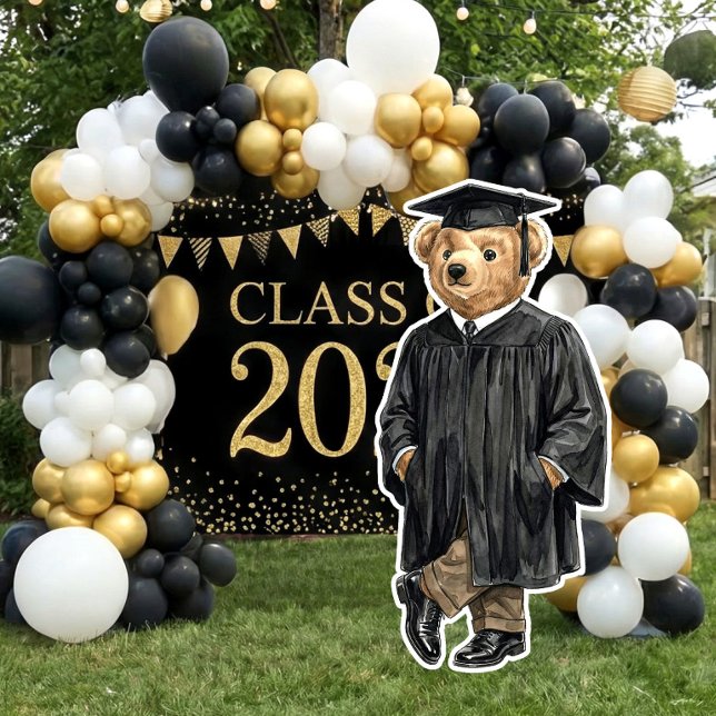 Trendy Bear Printable Graduation Party Decor Poster (Skapare uppladdad)
