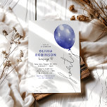 Trendy Blue Balloon 40th Birthday Inbjudningar<br><div class="desc">Embrace the 40th chapter of your life with our stylish and unique birthday invitations. With chic typography and a 'forty' balloon string over a white background,  our invites are sure to set the tone for a birthday party that will be remembered for years to come.</div>