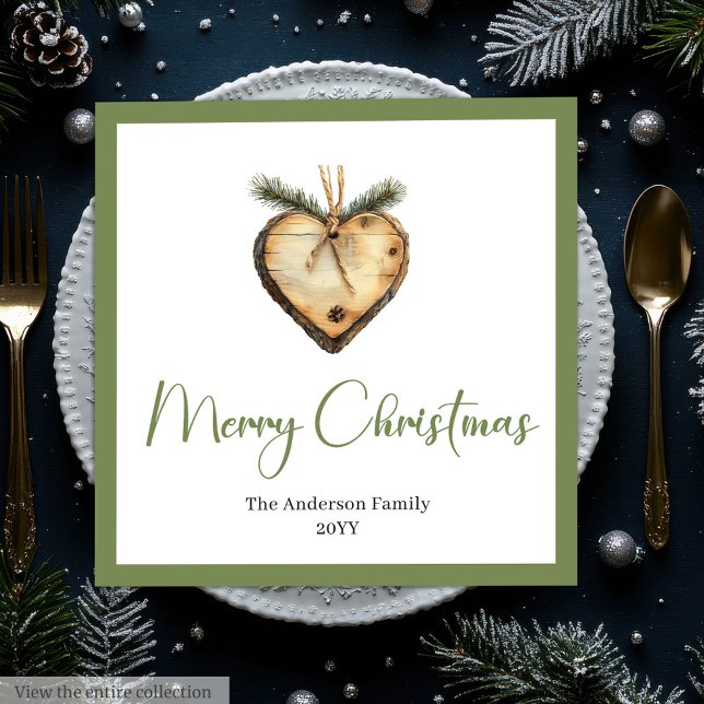 Trendy Bohemian Christmas Wreath in Botanical   Pappersservett (Trendy Bohemian Christmas Wreath in Botanical Napkin

)