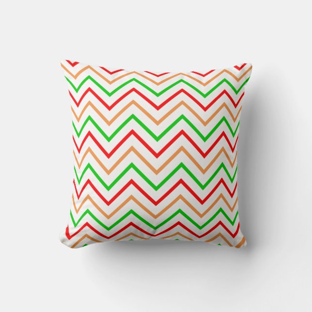 Trendy Bright Chevron Pattern Kudde (Framsida)