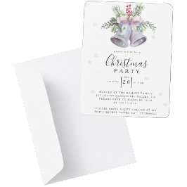 Trendy Christmas Bell Party Elegant Holidays Inbjudningar