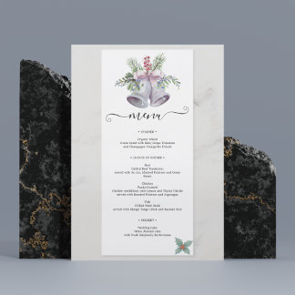 Trendy Christmas Bell Party Elegant Holidays Meny