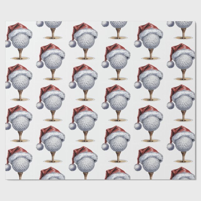Trendy Christmas Golf Ball Tee With Santa Hat     Presentpapper (Platt)