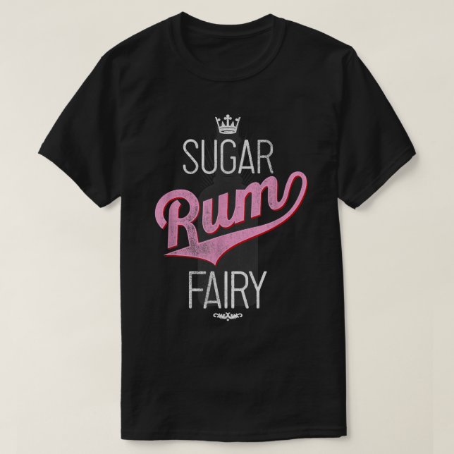 Trendy Christmas Sugar Rum Fairy Bottle Silhouette T Shirt (Design framsida)