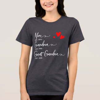 Trendy Custom Year Mom Grandma Great GrandmT-Shirt T Shirt