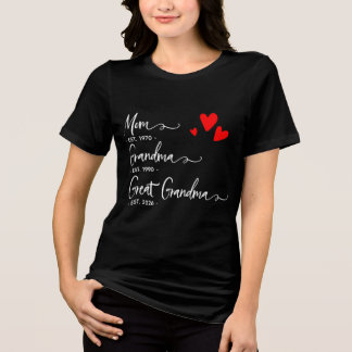 Trendy Custom Year Mom Grandma Great GrandmT-Shirt T Shirt