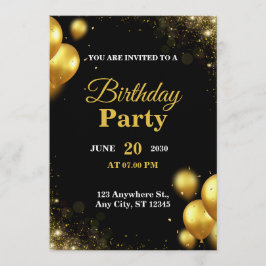 Trendy CUSTOMIZABLE Birthday CARD Inbjudningar