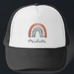 Trendy Cute Boho Watercolor Rainbow Personalized Keps<br><div class="desc">Trendy Cute Boho Watercolor Rainbow Personalized Trucker Hat</div>