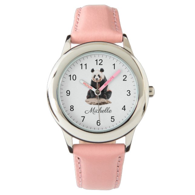 Trendy Cute Panda Bear Personalized  Armbandsur (Framsida)