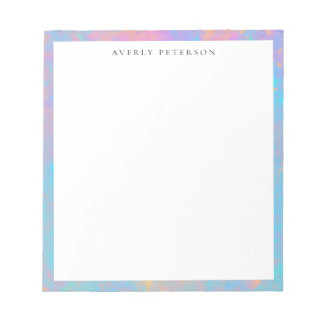 Trendy Cute Pastel Abstract Border Custom Anteckningsblock