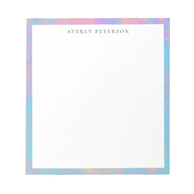 Trendy Cute Pastel Abstract Border Custom Anteckningsblock (Framsida)
