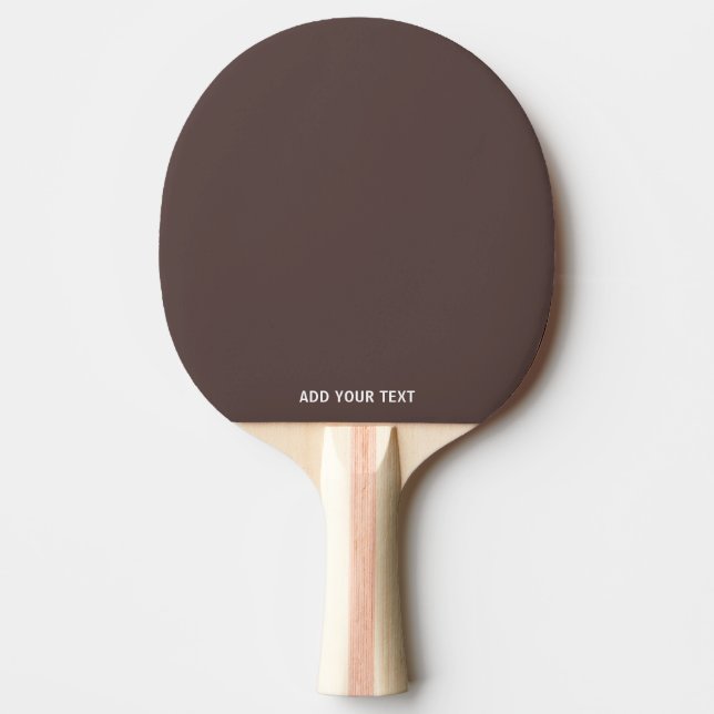 Trendy Dark Mocha Brown - Custom Ping Pong Paddle Pingisracket (Framsidan)