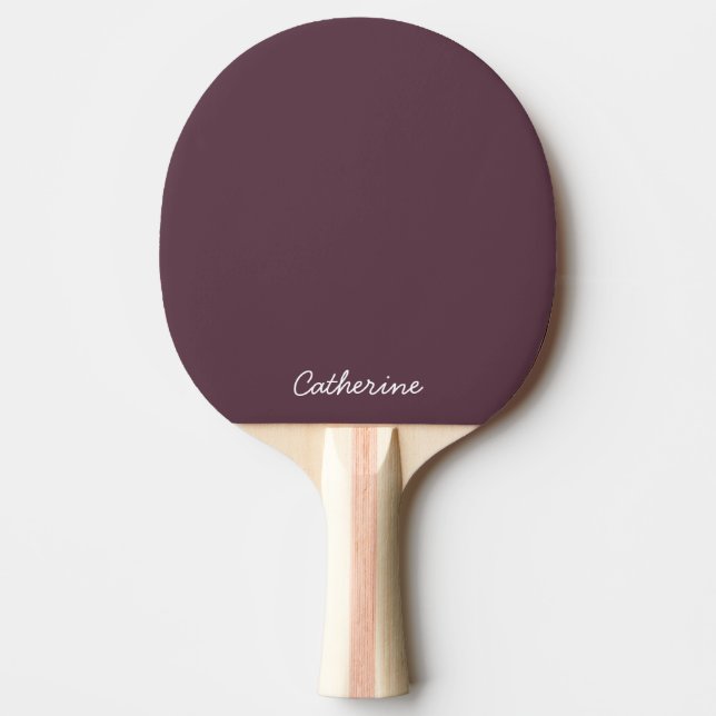 Trendy Dark Plum Brown  Custom Ping Pong Paddle Pingisracket (Framsidan)