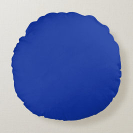 Trendy Elegant Solid Royal Blue Rund Kudde