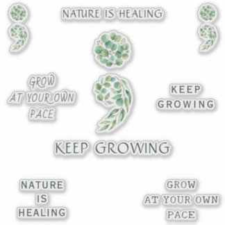 Trendy Encouraging Semicolon Positive Planner Pack Klistermärken