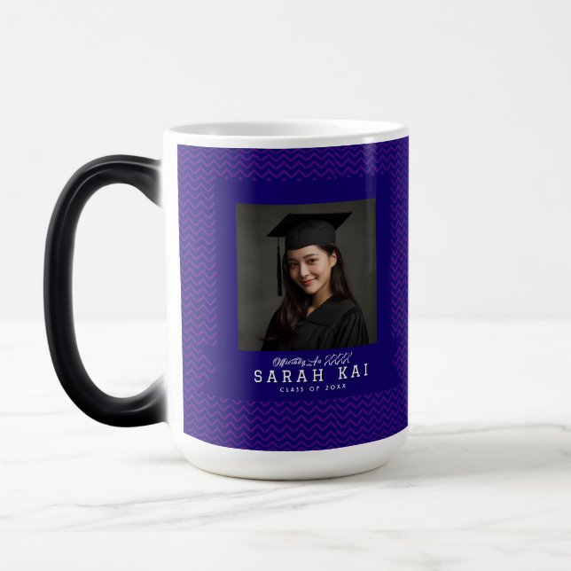 Trendy Geometric Print Certified Teacher Magisk Mugg (Vänster)