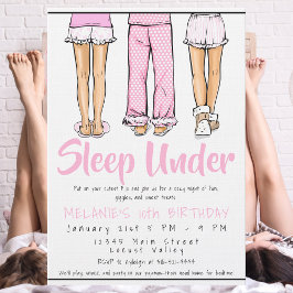 Trendy Girls Tween Pajama Sleep Under | PJ Party  Inbjudningar