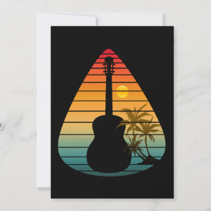 TRENDY GITARPPRESSION SOLNEDERGÅNG INBJUDNINGAR