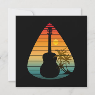 TRENDY GITARPPRESSION SOLNEDERGÅNG TACK KORT