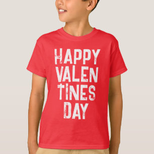 TRENDY GLAD VALENTINSDAG VIT TYPOGRAFI T-Shirt