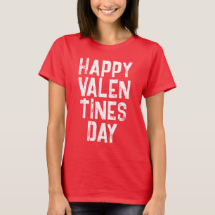 TRENDY GLAD VALENTINSDAG VIT TYPOGRAFI T-Shirt