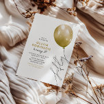 Trendy Gold Balloon 50th Birthday Inbjudningar<br><div class="desc">Embrace the 50th chapter of your life with our stylish and unique birthday invitations. With chic typography and a 'fifty' balloon string over a white background,  our invites are sure to set the tone for a birthday party that will be remembered for years to come.</div>