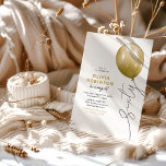 Trendy Gold Balloon 60th Birthday Inbjudningar<br><div class="desc">Embrace the 60th chapter of your life with our stylish and unique birthday invitations. With chic typography and a 'sixty' balloon string over a white background,  our invites are sure to set the tone for a birthday party that will be remembered for years to come.</div>