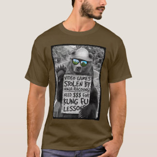 Trendy Graphic Bear Need Money For Kung Fu Lessons T Shirt